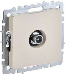 ТВ-розетка проходная IEK Brite BR-A10-P-K10 бежевый