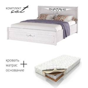 Кровать Арника Афродита 20 Н0-00130057 лиственница сибио, с ПМ и матрасом BS 140x200