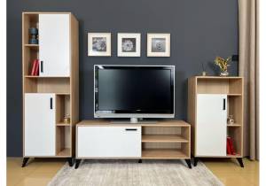 Стенка в гостиную  Woodville Алди 554968 белый/дуб сонома