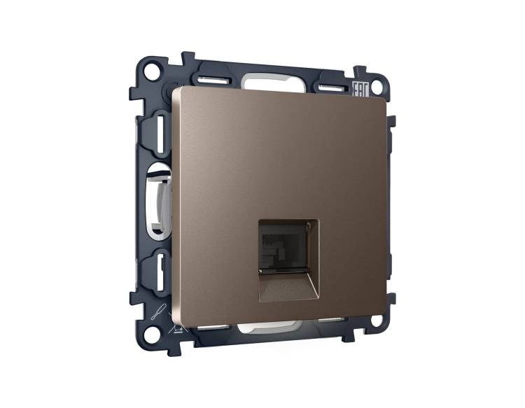 Комплект механизма компьютерной розетки Ambrella Volt MA MA642005 темная бронза матовый