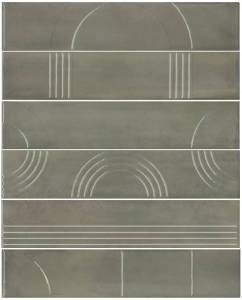 Панно Kerama Marazzi Мажорель KMP3STA003RN6X зелёный глянцевый 36x28.5