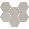 Мозаика Italon Continuum 620110000188 Silver Mosaico Hexagon 25x29