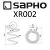 Держатель для фена SAPHO X-ROUND в виде спирали, латунь, хром фото 2