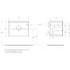Тумба под раковину Belbagno Kraft KRAFT-700-2C-SO-CG 70x46x50 Cemento Grigio подвесная с двумя выкатными ящиками фото 10
