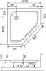Поддон для душа RGW Style TR 100x100x21 с экраном фото 3