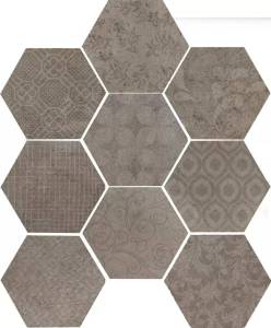 Керамогранит Serenissima Cir Riabita il Cotto 1047253 Esagona Fabric Feng Shui 24x27.7