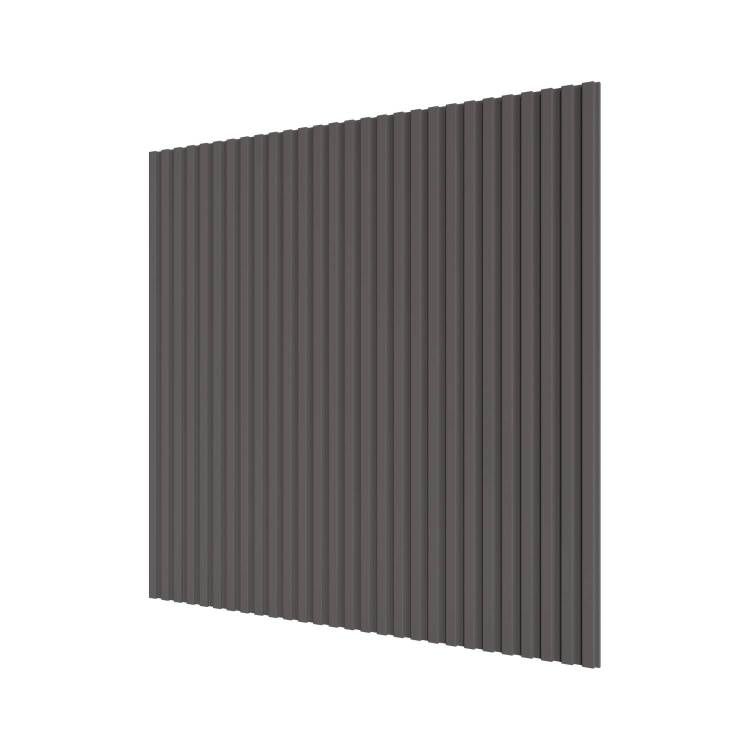 Стеновая квадратная панель МДФ Ликорн Полосы графит 50x50x0.8