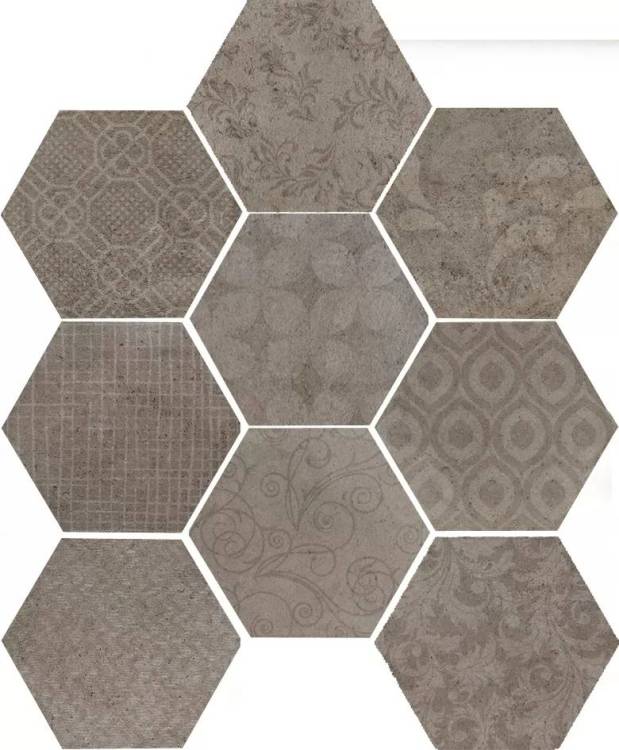 Керамогранит Serenissima Cir Riabita il Cotto 1047253 Esagona Fabric Feng Shui 24x27.7
