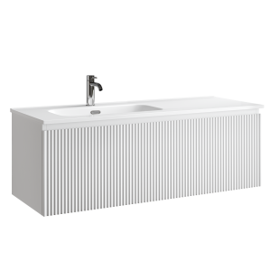 Тумба с раковиной Sancos Snob R 1.0 левая, Bianco, 120x42.6