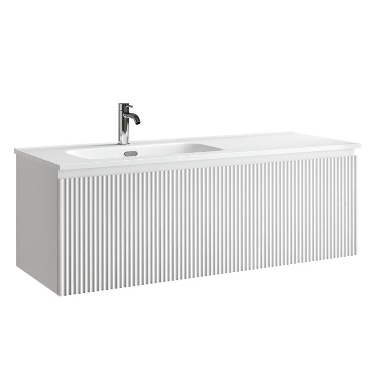 Тумба с раковиной Sancos Snob R 1.0 левая, Bianco, 120x42.6