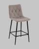 Стул полубарный Stool Group Одди Diamond AV 443PB-Csil-9005(PP) светло-серый, велюр фото 2