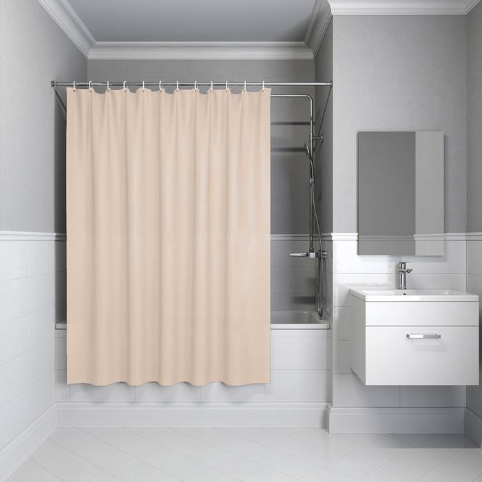 Штора для ванной Iddis Promo P01PE18i11 PE, 200x180, бежевый