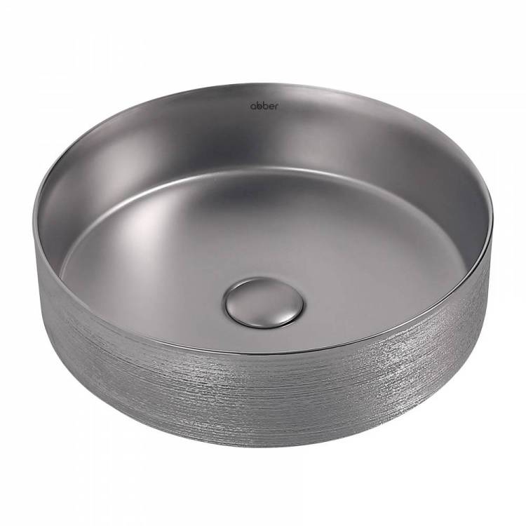 Раковина Abber Bequem AC2109BSM 40 см, серебро матовое