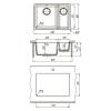 Кухонная мойка Lemark SINARA 550.2-U 9910080 подстольного монтажа с доп.чашей из кварцгранита бежевый фото 4