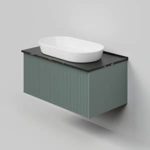 Тумба с раковиной La Fenice Terra Grigio NFNC-01-TER-G-80-3-M-GB серо-зеленая матовая, 80 см