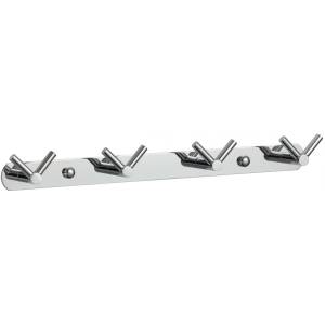 Планка с крючками (4 крючка) Savol S-007224 хром