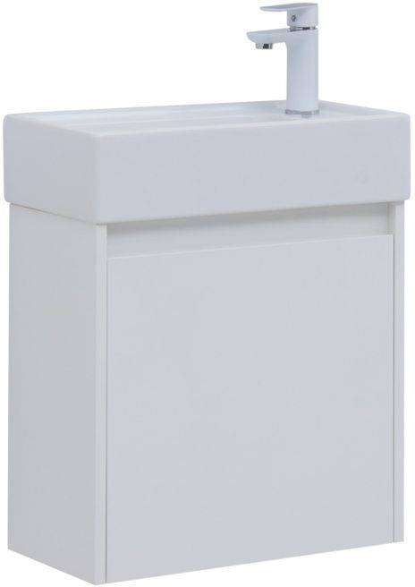 Тумба под раковину Aquanet Nova Lite 50 298853 белый глянец