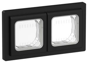 Рамка 2-постовая IEK Flite FI-M20-32-55-K02 черный