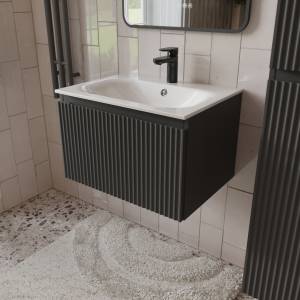 Тумба с раковиной Terminus Sicilia SIC10601701601O графит , 60x38