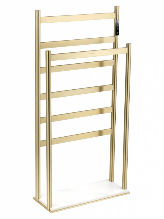 Полотенцесушитель электрический Wonzon & Woghand WW-A407-BG напольный, Брашированное золото