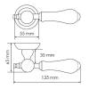Дверная ручка Morelli MART MH-42-CLASSIC OMS/GR старое матовое серебро/серый, раздельная, на круглой розетке фото 2