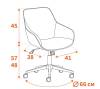 Кресло компьютерное Tetchair Dublin 24324 молочный фото 12