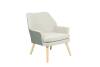 Кресло Stool Group Харви QH-8312K-WL 263-3+XC309-8 серый с серой экокожей, деревянные ножки
