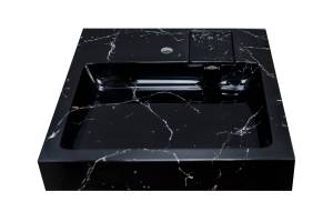 Раковина Stella Polar Солярис SP-00001404 черный мрамор, 60x60