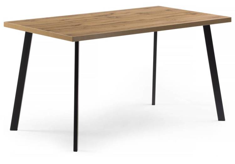 Стол Notta Тринити Лофт 489624 дуб вотан/черный матовый 140x80x75