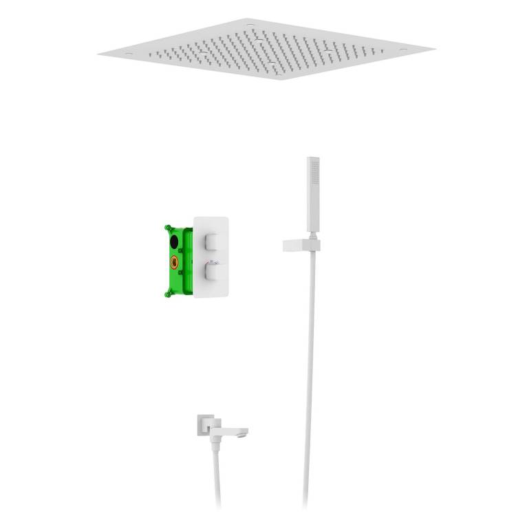 Душевая система Timo Petruma SX-5019/16SM с термостатом, белый матовый