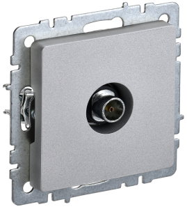 ТВ-розетка оконечная IEK Brite BR-A10-O-K47 алюминий