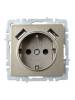 Розетка 1-местная с заземлением, шторками и USB Type A+A IEK Brite BR-R14-16-U21-D31-K37 шампань фото 8