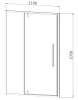 Душевая дверь в нишу Vincea Slim-N VDP-4SN110CL профиль хром, стекло прозрачное, 110x195 фото 5