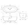 Ванна из искусственного камня Vincea Solid Surface VBT-6S01MW 1700x750x550, белый матовый, слив-перелив в комплекте фото 4