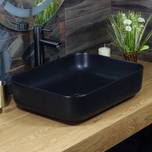 Раковина Melana MLN-320353MB 50 см, черная матовая