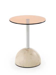 Стол журнальный Halmar Ariana V-CH-ARIANA-LAW-BEZOWY коричневый/бежевый мрамор