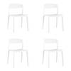 Набор из 4 стульев Stool Group Moris SL-7089 white X4 белый, пластик