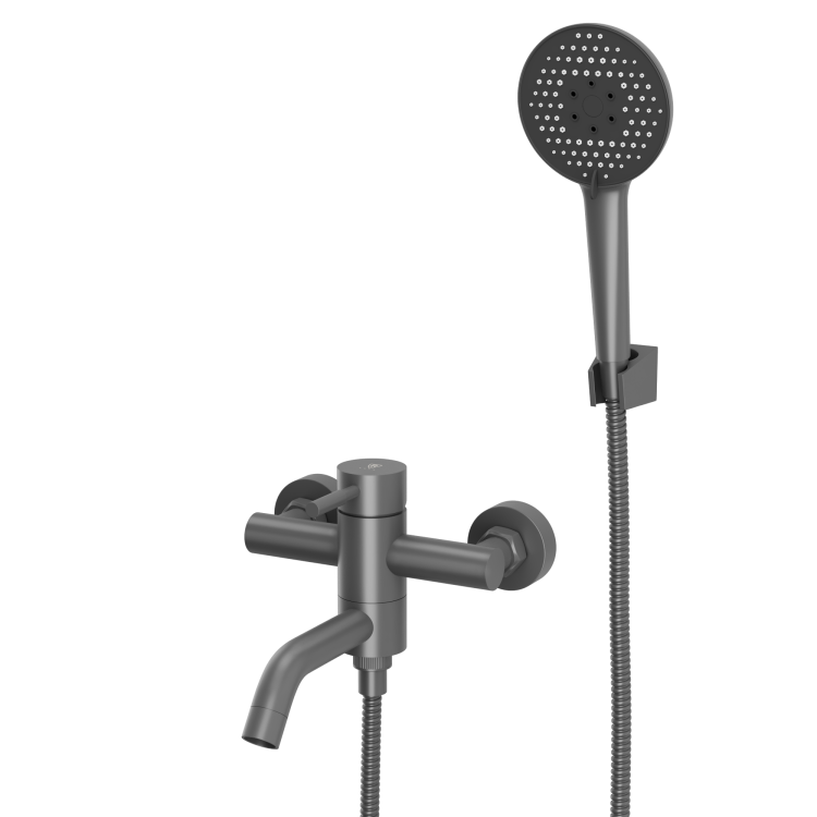 Смеситель для ванны Rush Melos SUS1101-44Grey графит