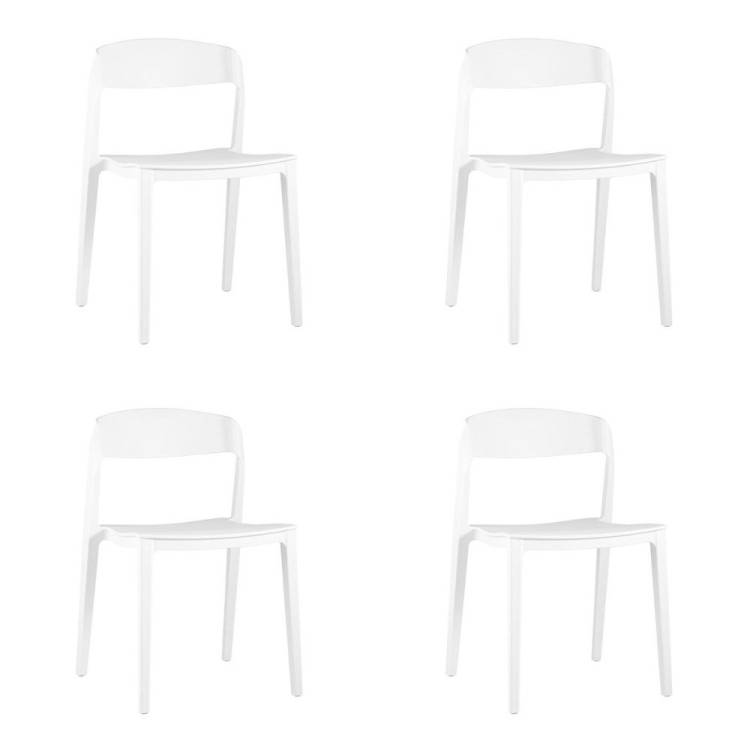 Набор из 4 стульев Stool Group Moris SL-7089 white X4 белый, пластик