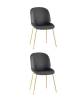 Набор из 2 стульев Stool Group Beetle 8329 VELVET GREY X2 серый
