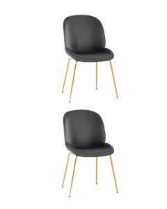 Набор из 2 стульев Stool Group Beetle 8329 VELVET GREY X2 серый