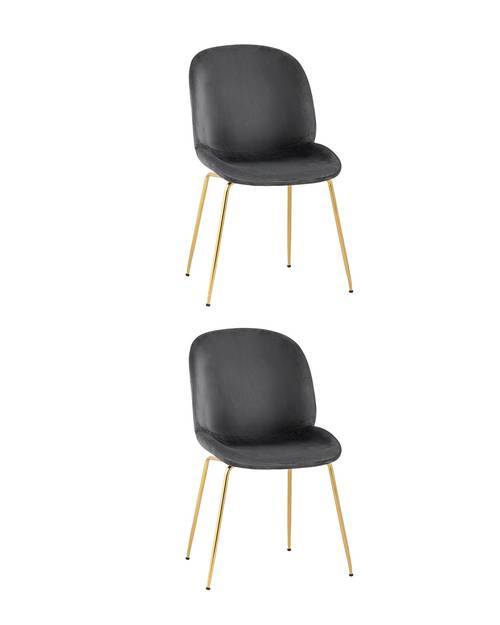 Набор из 2 стульев Stool Group Beetle 8329 VELVET GREY X2 серый