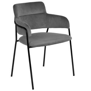Стул Bradex Home Napoli FR 0717 серый с черными ножками