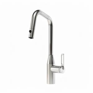 Смеситель для кухни Granula GR-8171 нержавеющая сталь, с выдвижным изливом