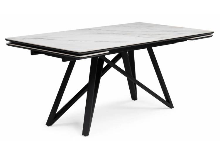 Стол Notta Вилсон 612184 белый gilt white, черный 160(220)x89x75