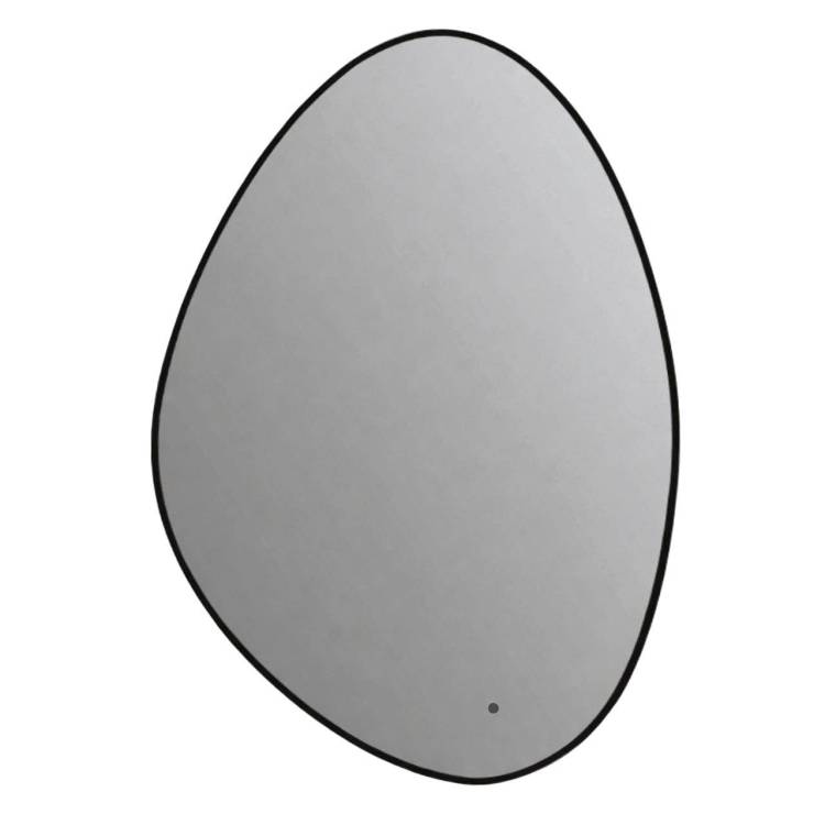 Зеркало Art&Max Como AM-Com-700-1000-DS-F-Nero с подсветкой, риверсивное, Черное, 100x70