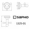Крючок SAPHO ASTOR двойной, хром фото 3