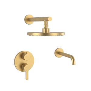 Душевой комплект Paini Cox 78PJSET26911BATHHEAD с верхним душем, золотой брашированный