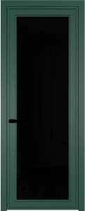Межкомнатная дверь Profil Doors 1 AGP цвет профиля Зеленый воск, стекло безопасное 6 мм черный триплекс 600x2000