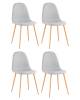 Набор из 4 стульев Stool Group Валенсия SN OS-001-V 1009-34 DUAL X4 светло-серый